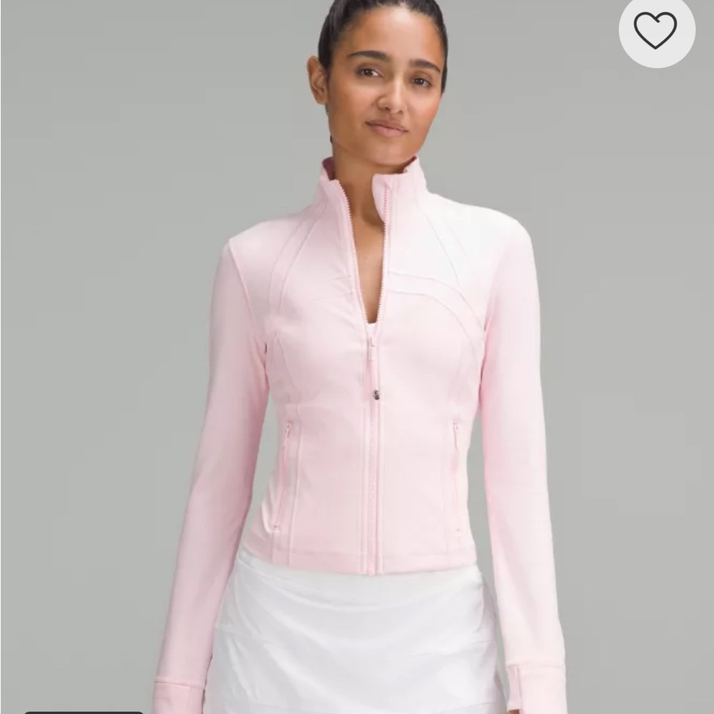 Lululemon Define Cropped Jacket in the color Strawberry Milkshake